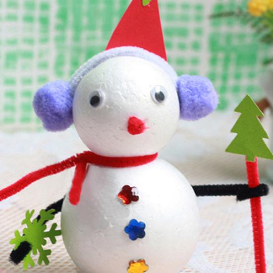 10 stk 50mm 60mm Skum Kreativ DIY Håndverk Hvit Skumkule Kuler Ornament