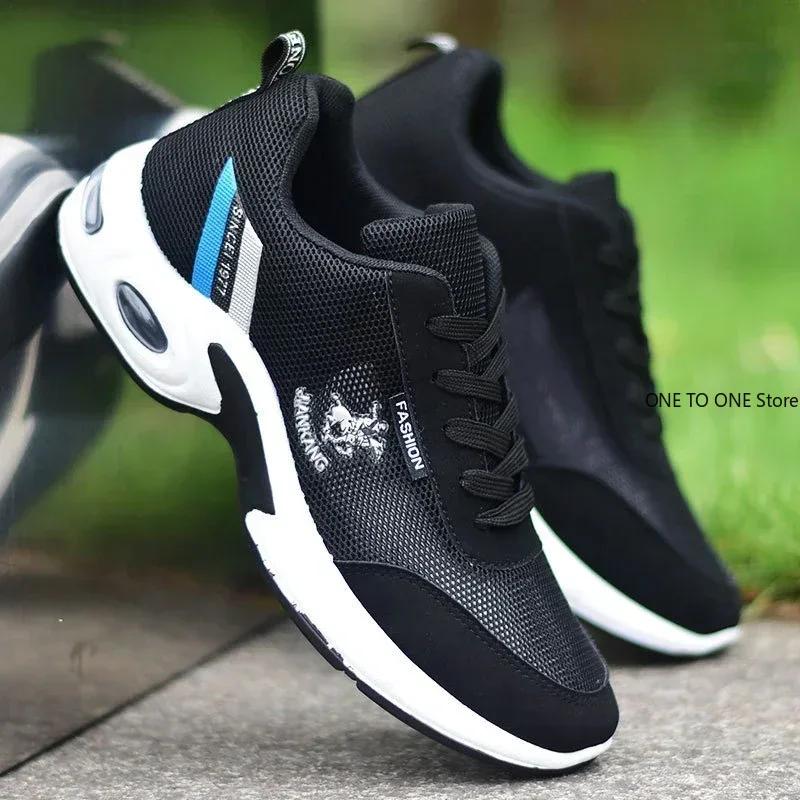 Herren Sneaker Mode Luftpolster Herren Laufschuhe Große Größe 38-47 Sneaker Atmungsaktiv Outdoor Sport Lederschuhe Rutschfest
