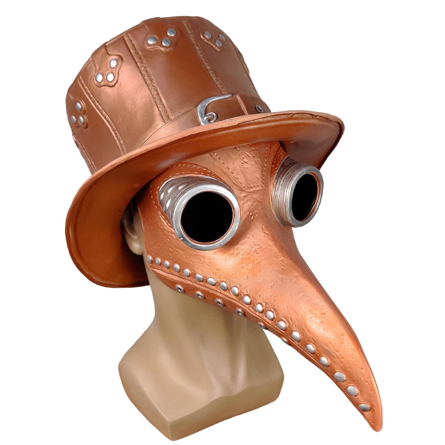 Steampunk Plague Doctor Crow Beak Mask for Halloween