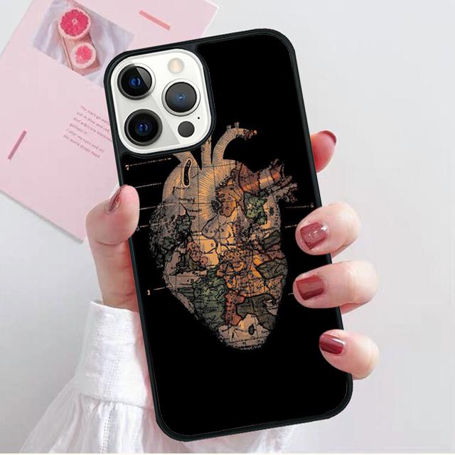 Menschliches Herz Anatomie Handyhülle Rückseite für iPhone 17 Air 16 15 14 13 11 12 Pro Max Plus Hülle Coque