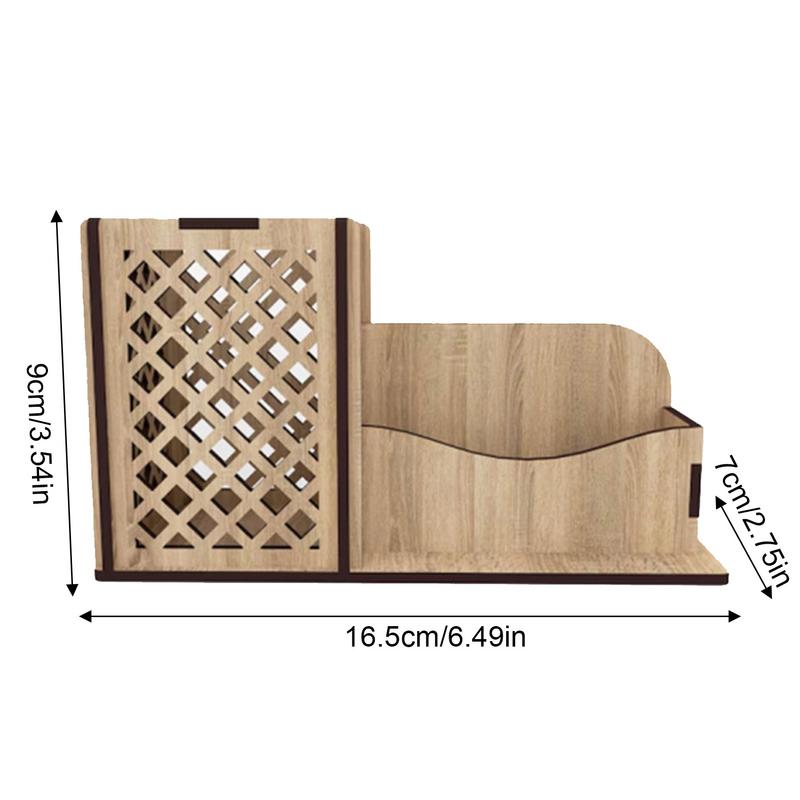 Business Card Holder With Pen Cup Wooden Pen Pencil Storage Holder Desktop Organizer Storage For Desk Business Conferences