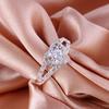 Ring Rhinestone Inlaid Creative Jewelry Heart Shape Engagement Gift for Women
