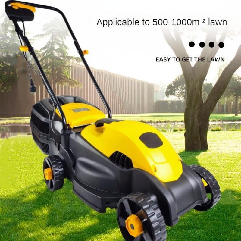 1200W 220V Portable Lawnmower Household Hand Push Garden Grass Trimmer High Power Electric Lawn Mower