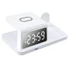 Wireless Charging Station 3 in 1 15W Fast Desk  r Stand Multifunctional with Clock for Mobile Phone Watch Wireless Earphones