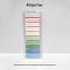 Morandi Color Transparent Sticky Notes - Cute Colorful PET Index Stickers for Marking and Memo.