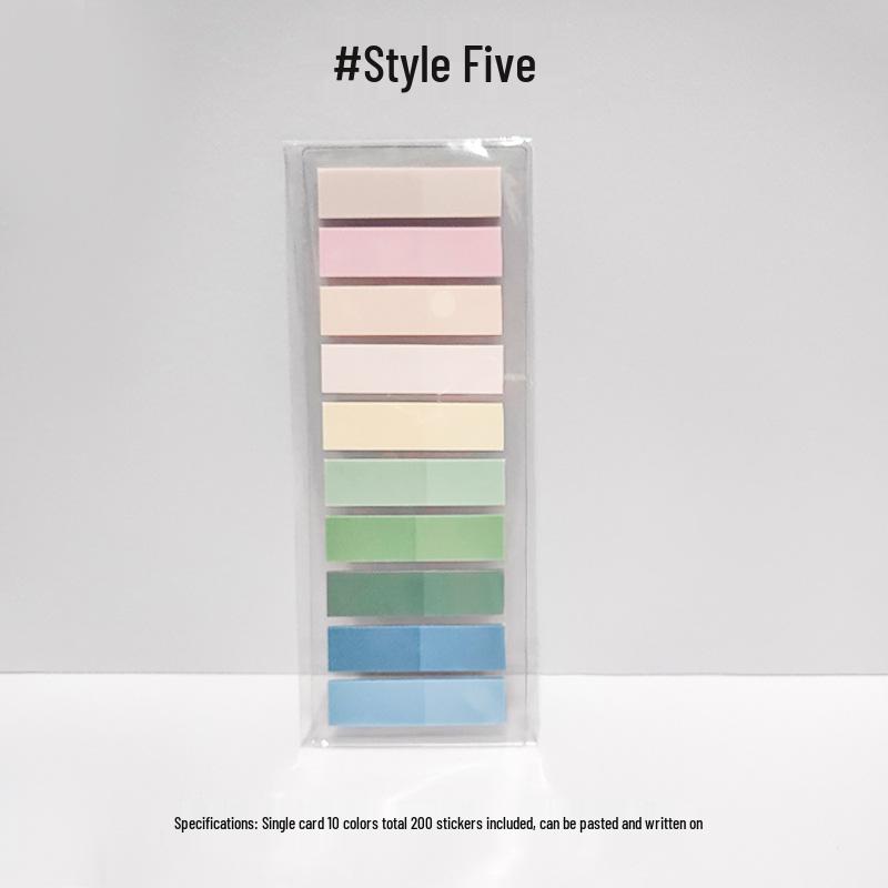 Morandi Color Transparent Sticky Notes - Cute Colorful PET Index Stickers for Marking and Memo.