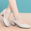 Soft Surface, Soft Sole, Thick Heel, Ladies' Buckle Strap, Fashionable, Elegant and Comfortable Shoes