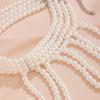 Metal Shoulder Tassels Costume Armband Layered Pearl Body Chain  Party Decoration