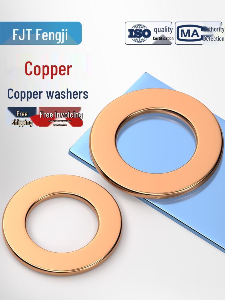 National Standard Red Copper Gasket Seal Ring and Flat Washer M3-M60mm for Marine Instruments
