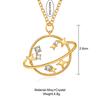 17KM Cute Gift Crystal Planet Moon Pendent Necklace for Women Fashion Gold Rhinestone Star Cross Necklaces Gift Wedding Jewelry