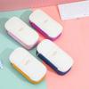 Large Capacity Macaron Canvas Pencil Case Double Zipper Cross-Border Retractable Design Special Purpose Bag Case