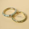 Vintage Enameled Bracelets For Women Flower Gold Color Cloisonne Bangles Elegant Women'S Jewelry Gifts