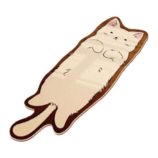 Cute Cat Bath Rug, Irregular Animal Shaped Floor Mat, Soft Absorbent Non Slip Area Carpet for Bath Tub, Shower, Bedroom, Living Room