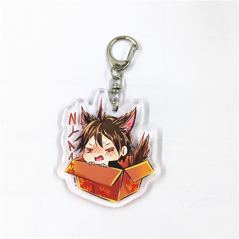 Haikyuu!! Double-Sided Keychain Pendant: Hinata, Kageyama, Kenma