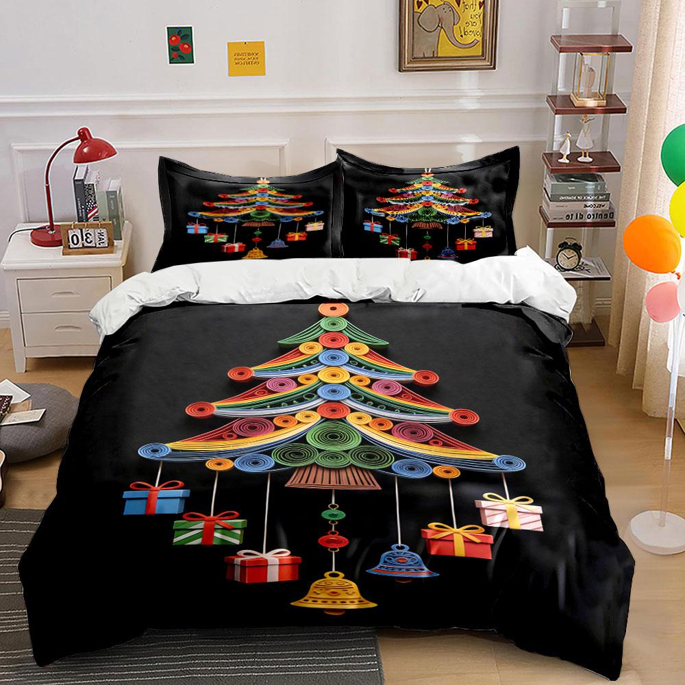 

Colorful tree with ornaments. Bedding sets Duvet cover sets Duvet covers Pillowcases(1 * Duvet Cover 2 * Pillowcases without duvet insert) 135x200cm