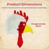 Funny Plush Rooster Hat Chicken Dress Up Animal Costume Hat Warm Fun Animal Headgear for Adults Teens Theme Christmas Party Cap