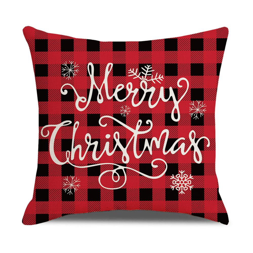 

Cartoon Printed Linen Pillow Cover Home Christmas Series Sofa Cushion Cover Cushion Cover 45 * 45Cm (excluding pillow core)