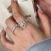 Sweet Hollow Adjustable Floral Ring - Trendy & Versatile Women's Fashion Accessory