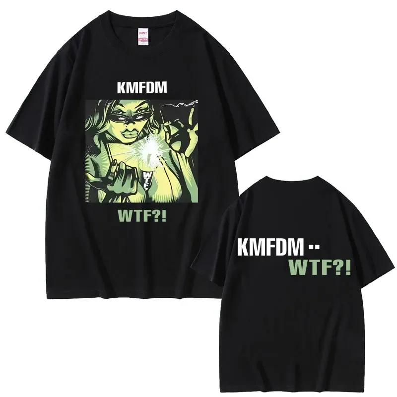 Rock Band Kmfdm Tour 97 Graphic Print Tshirt Summer Unisex Unisex Vintage Gothic Punk Streetwear Male Casual Pure Cotton T Shirts
