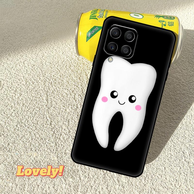 Dentist Tooth Pattern Case For Samsung Galaxy M31 M56 M13 M33 M53 M15 M35 M55 M06 M16 M36 M12 M32 M52 M14 M34 M54