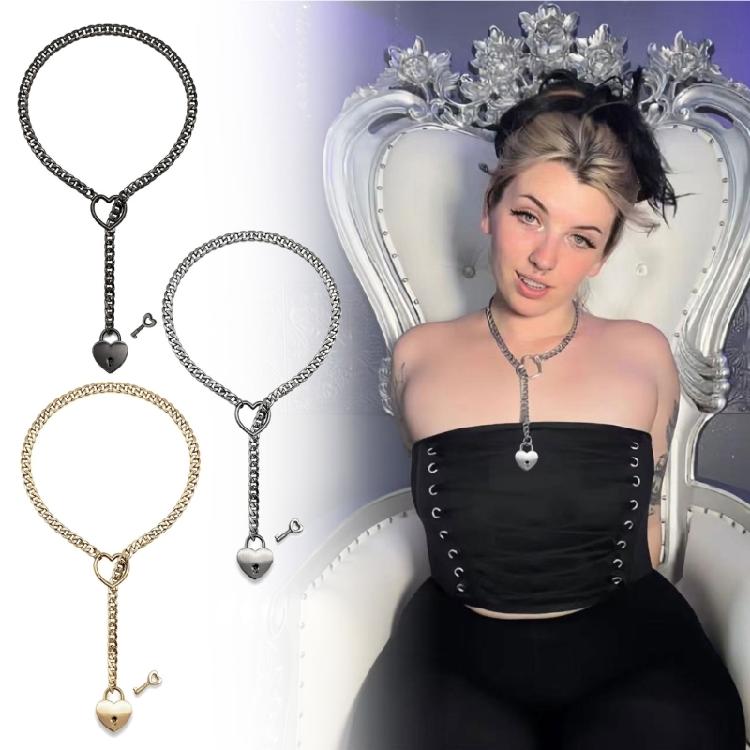 Love Heart Pendant Necklace Simple Long Slip Chain Necklace for Women Silver Color Clavicle Chain Fashion Jewelry Gift