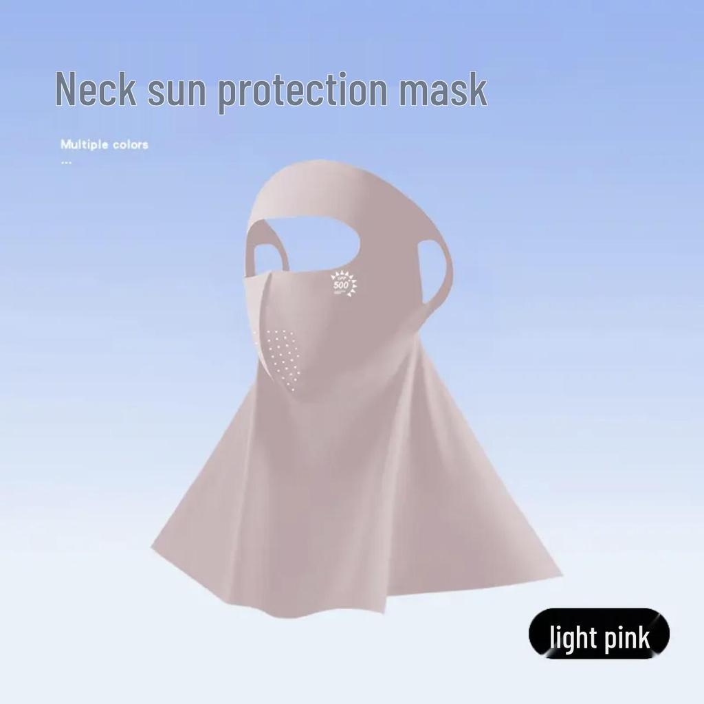 Women's Full Face UV Protection Ice Silk Mask for Summer Cycling