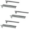Horizontal Brackets for Wooden Shelves, Chrome, Size 250, Wooden Shelf Supports (Set of 3, Left and Right) A-32/33