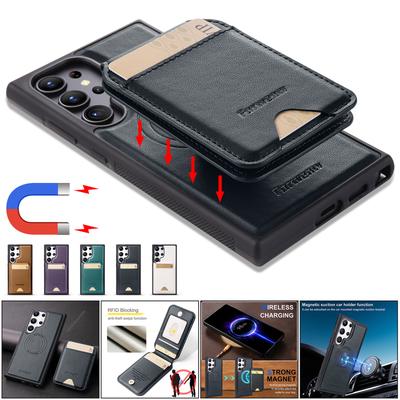 Magnetische Leder-Flip-Brieftaschen-Handyhülle für Samsung Galaxy A17 A56 A36 A16 A55 A35 A15 S25 Ultra S24 Plus S23 S22 Note 20 Hülle