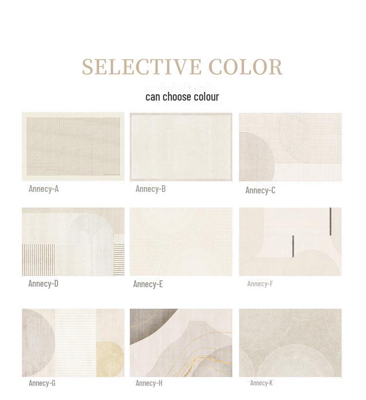 2024 Modern Cream Long-Haired Bedside and Living Room Carpet