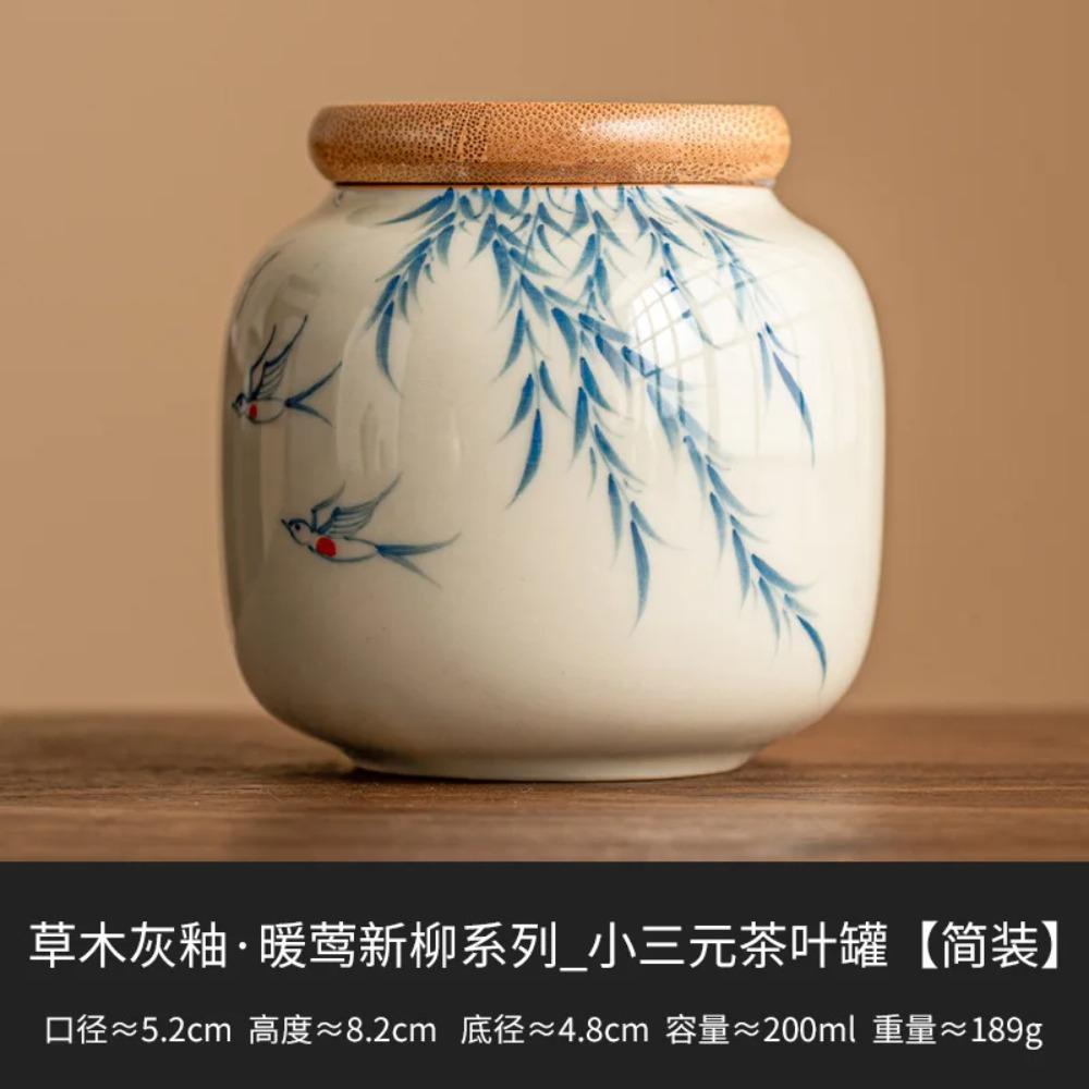Barattolo Europeo in Ceramica con Coperchio Fiori Dipinti a Mano per Decorazione Tavolo Contenitore Ermetico per Tè Dispenser per Cereali da Cucina