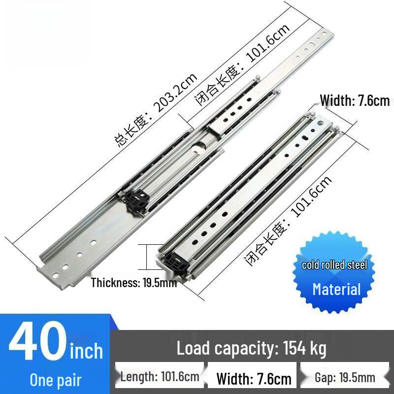 ZuoHen 76 Industrial Heavy-Duty Locking RV & Cabinet Drawer Slides