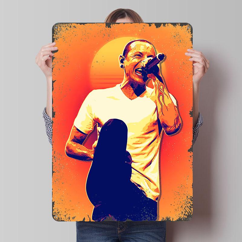 

Chester Bennington Music Printed Poster Customized Wall Art Retro Vintage Metal Tin Signs for Coffee Bar Accessories House Decor 7.9x11.8In(20x30cm)