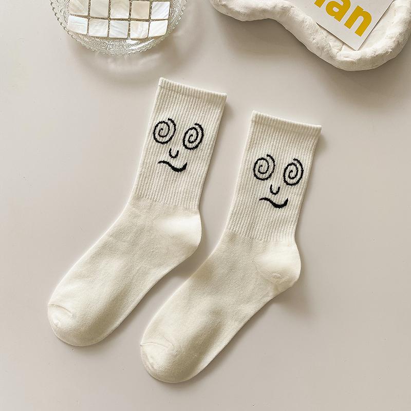 Korean Funky Harajuku Trend Women Socks Unisex Funny Socks 16 Colors Combed Cotton Street Skateboard Casual Couple Crew Socks