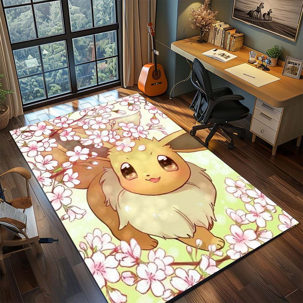 Pokemon Anime Rug Carpet Large Area Rug Non Slip Washable Floor Mat Gamer Room Bedroom Home Decor