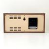 KATOMOKU Thermo Clock Walnut km-152WA Wooden Clock with Thermometer and Hygrometer, Wall or Tabletop Use, 25.5 x 12.1 x 4.6 cm