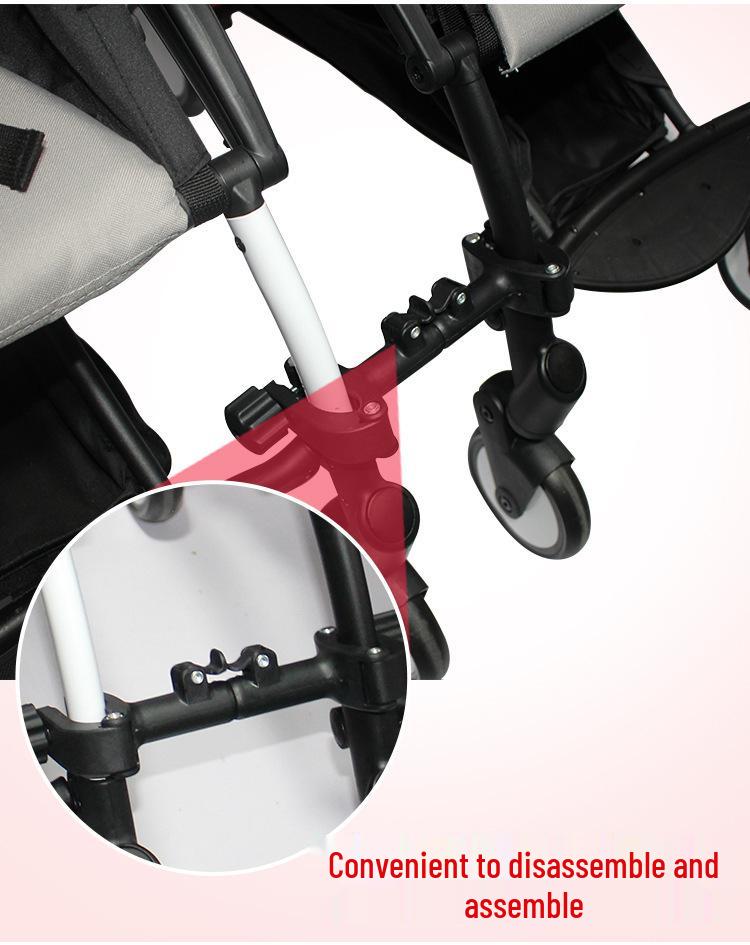 Zwillingskinderwagen-Verbindungsstück für dasselbe Modell - Einzelkinderwagen in Doppelkinderwagen für zwei Babys umwandeln