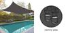 Shade sail, waterproof nylon, 3x2m, gray
