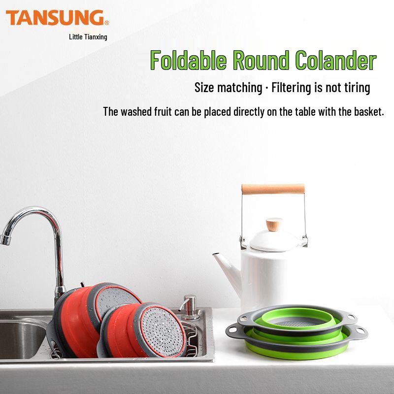 Retractable Double-Layer Colander & Fruit Basket: Space-Saving Kitchen Vegetable Wash Basket