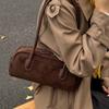 Boston bag women 2025 new trendy popular Korean niche retro bowling bag portable shoulder armpit bag