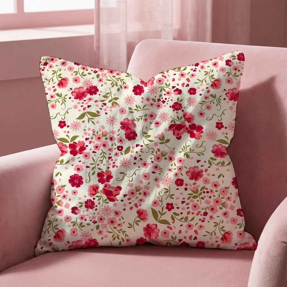 Flowers and Plants Cushion Cover MultiScene Pillow Cover for Home Car Reversible Soft Durable for Daily Use