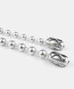 Sheen666 Cross Bone Ball Chain Silver Necklace 8Mm