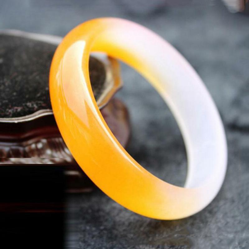 Brățară de 15MM din Jad Dragon Galben de Specie Icy Natural, cu Farmec la Modă Floare Pluteitoare, Brățară Smarald, Brățară Jad Cadou pentru Femei