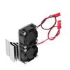 540  550 Motor Twin Cooling Fan Heat Sink With for 110 Scale Electric RC Car Silver