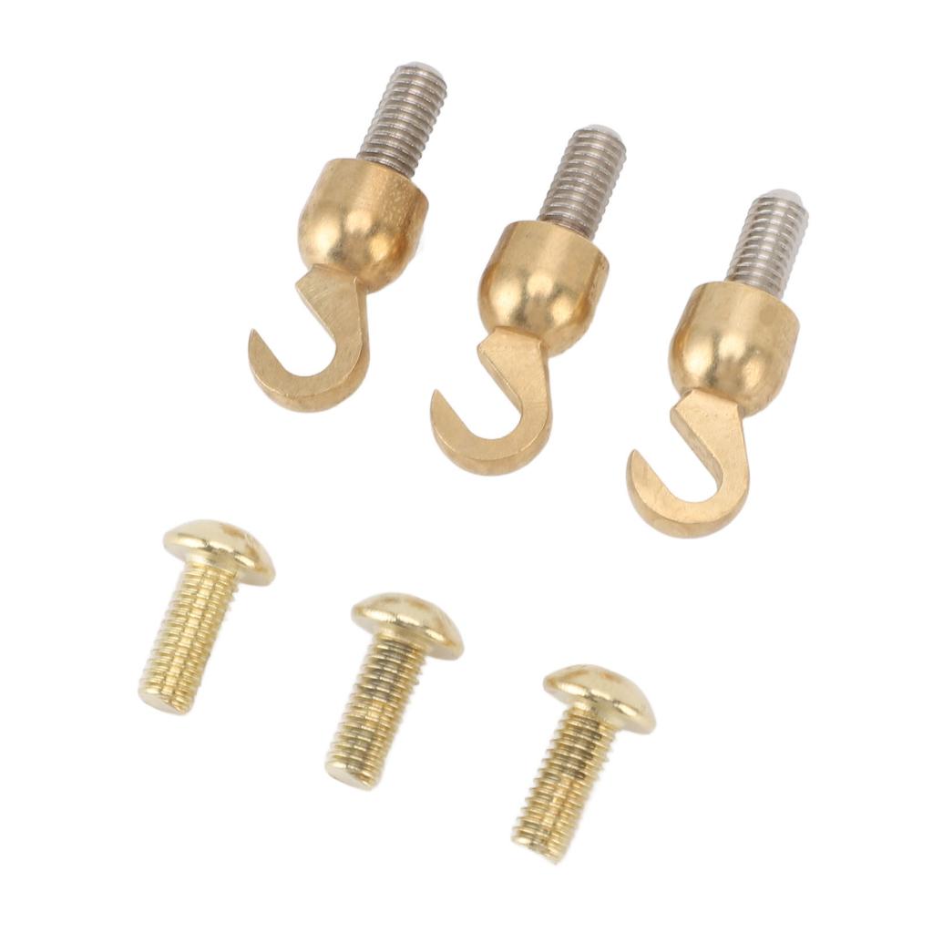 3 sady Hmotnostní skořepina Háček Sada Mosazná skořepina Otevřený háček a šroub pro starý styl kyvadlových hodin Nebo