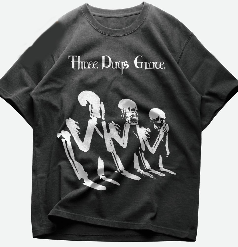 Футболка с концерта тура группы Three Days Grace Классическая S-5XL SN210 Унисекс Футболка L
