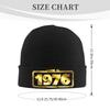 Women Men Slouchy Beanie Born in 1976 vintage age 50 years old 50th birthday Merch Warm Winter Skull Knitted Hat Cap Bonnet Hats