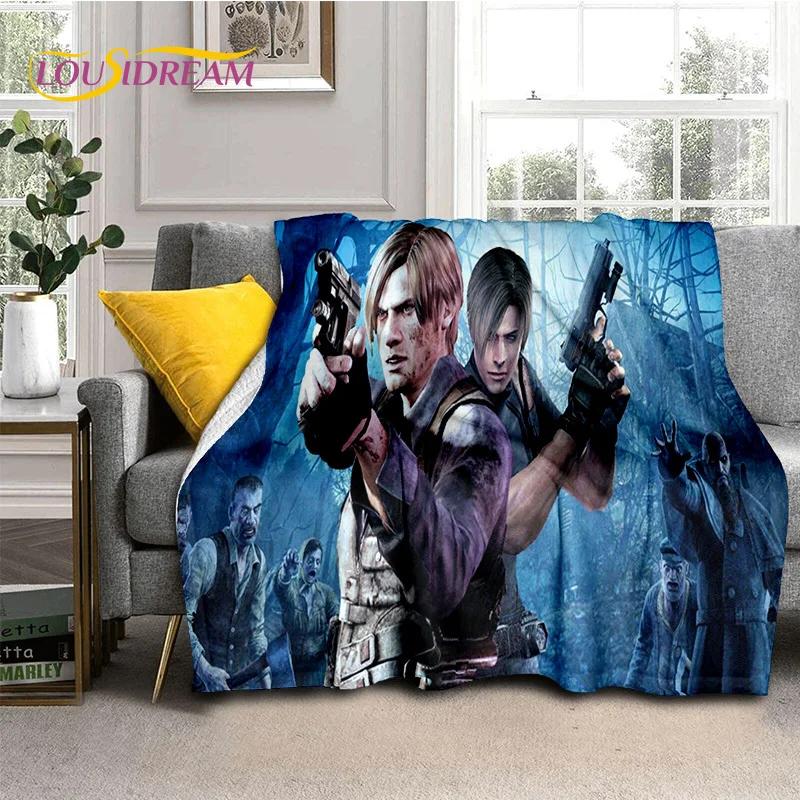 Horror Games R-Resident Evil Soft Flannel Blanket for Beds Bedroom Sofa Picnic,Throw Blanket for Cover Outdoor Leisure Nap Gift