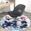 1pc Anime Design Blue Lock Pop-Up Shop Full Time Round Carpet Office Chair Mat Non-Slip Rug Festival Gift Suitable for Home Decor Living