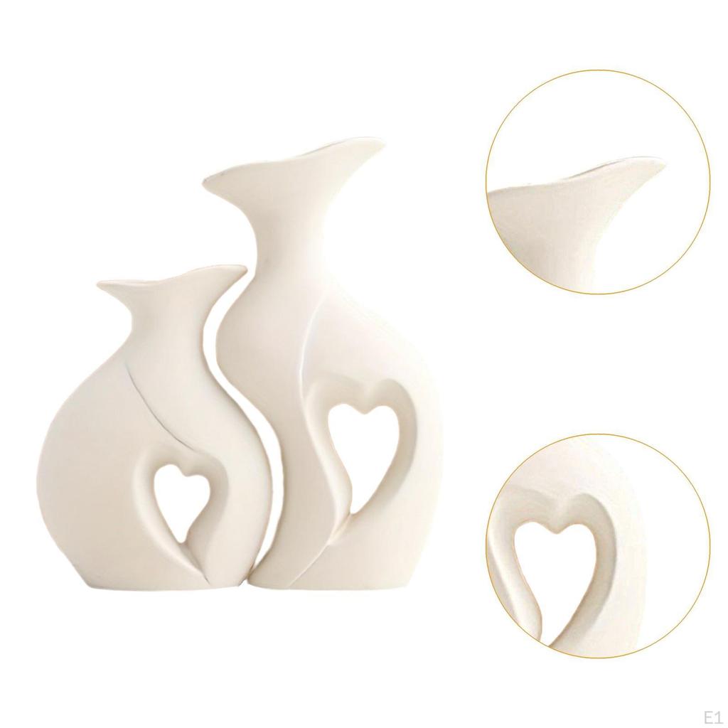 2 Pieces of Resin Flower Vases Decorative Master The