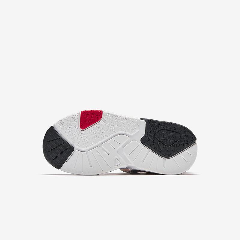 Anta Kids Synthetic Leather Fabric Trendy Comfortable Versatile Sports Mid-Top Kids Basketball Shoes Kids basketball shoes White Black Red A12519901-1